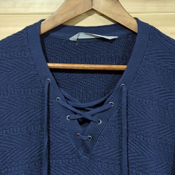 Athleta Womens Sweater Small Blue Sunset Lace Up 596425‎ - Picture 2 of 10